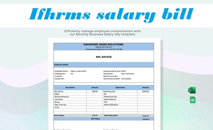 ifhrms salary bill